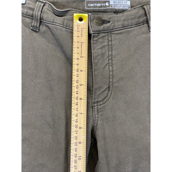 Carhartt Women’s Fleece Lined Relaxed Fit Work Pants 34x28 Brown - Picture 3 of 14